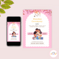 Pink and orange mundan ceremony Invite