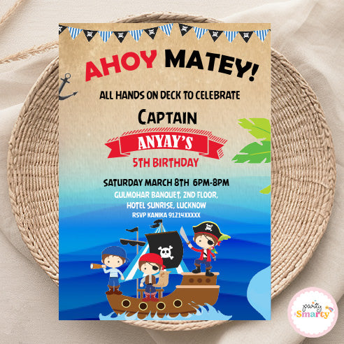 Pirate Boy Invite