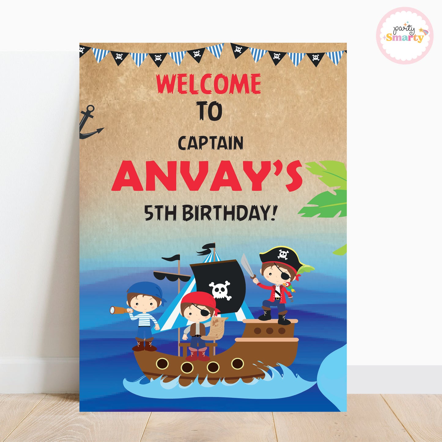 Pirate Boy Welcome Board