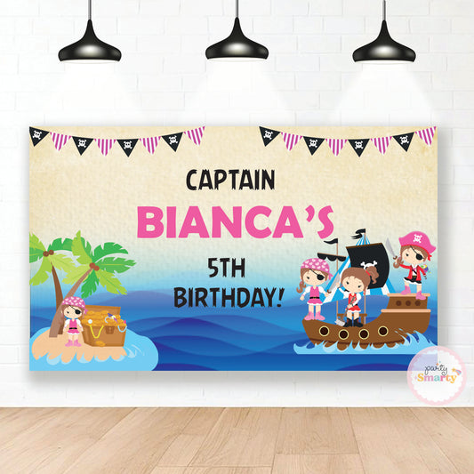 Pirate Girl Backdrop