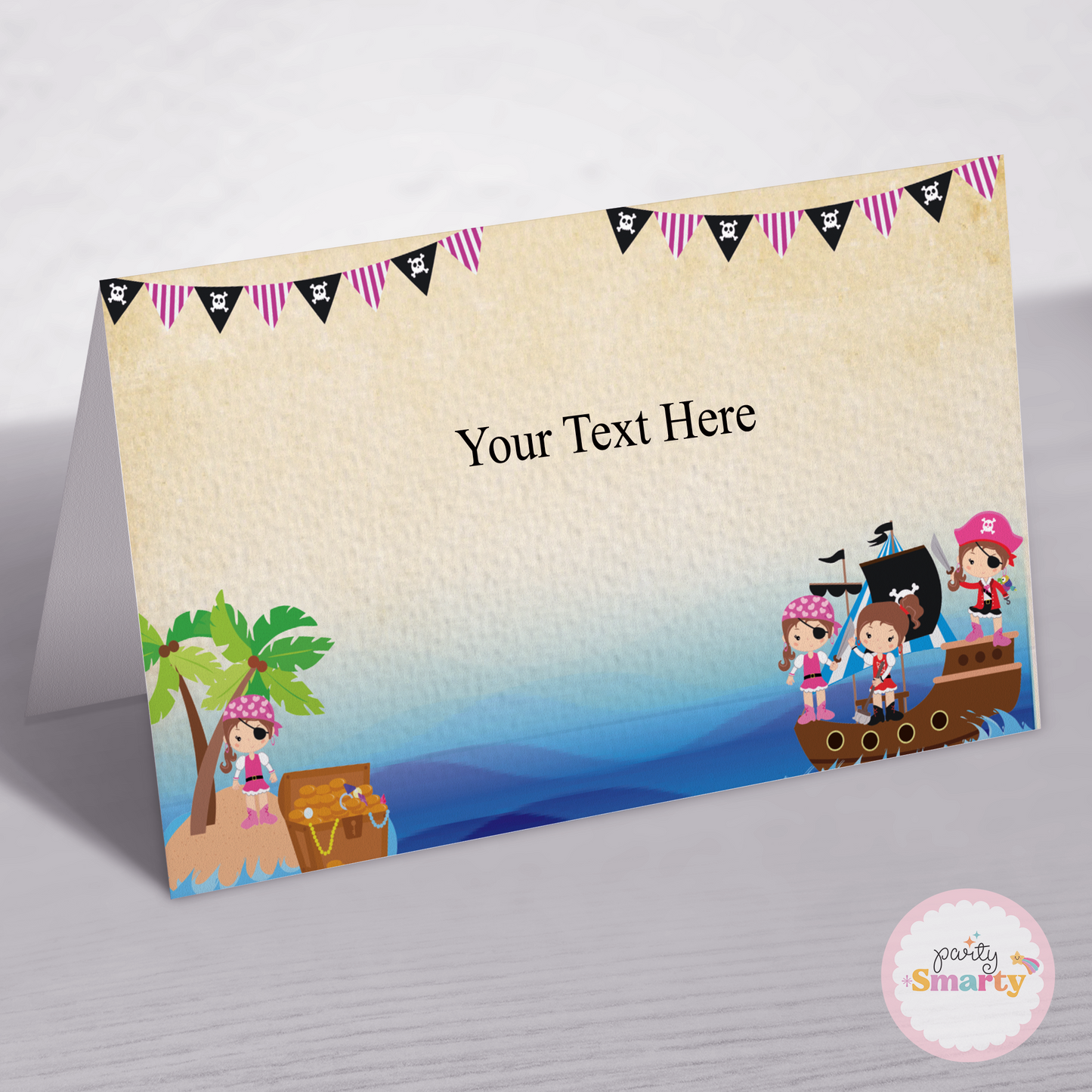 Pirate Girl Food Tags