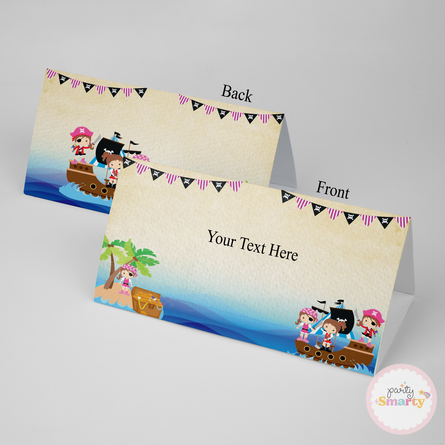 Pirate Girl Food Tags