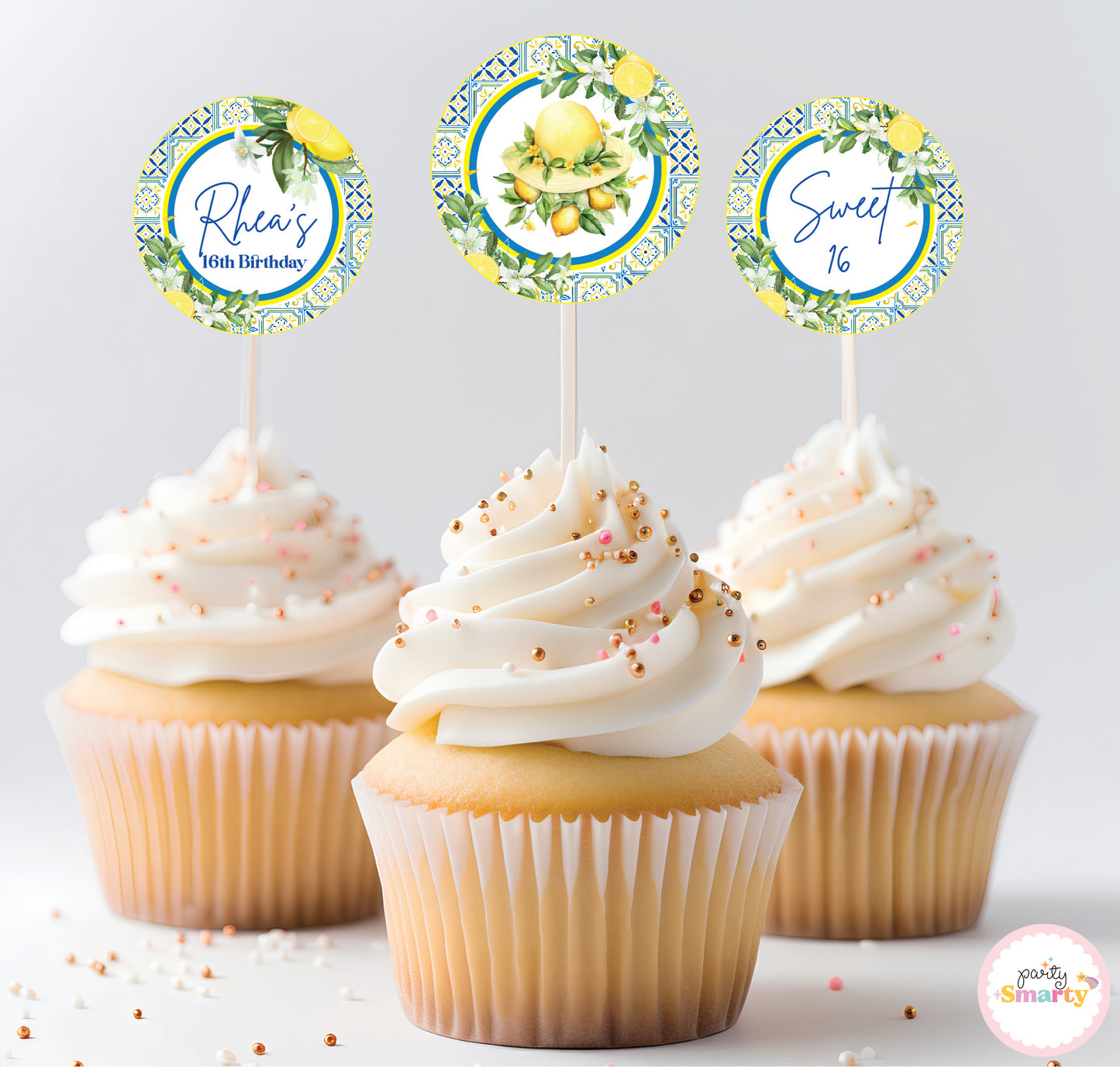 Positano Lemon Cupcake Topper