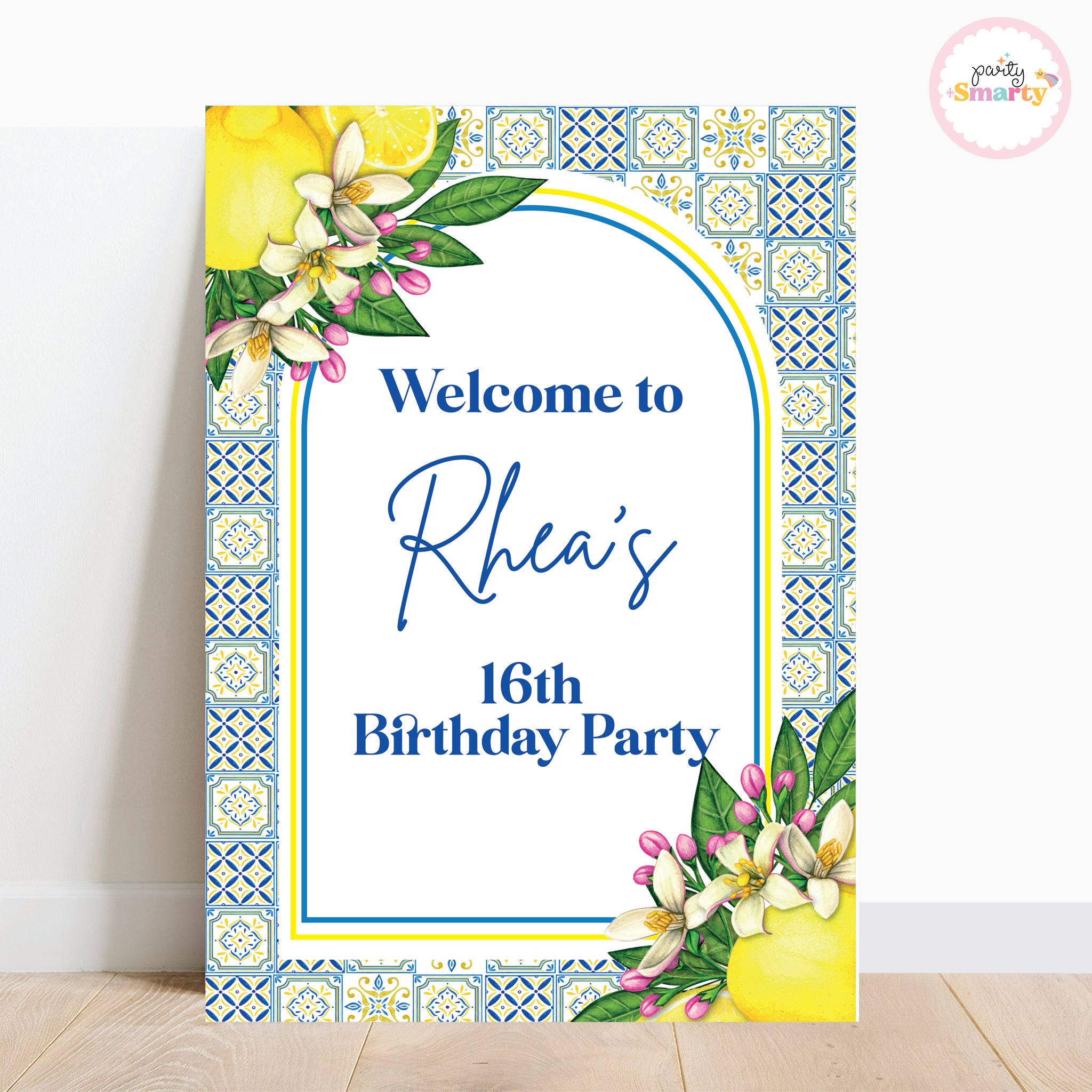 Mon Welcome Positano Lemon Welcome Board – Party Smarty