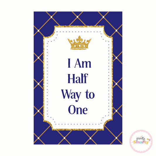 Prince Half Birthday Placard