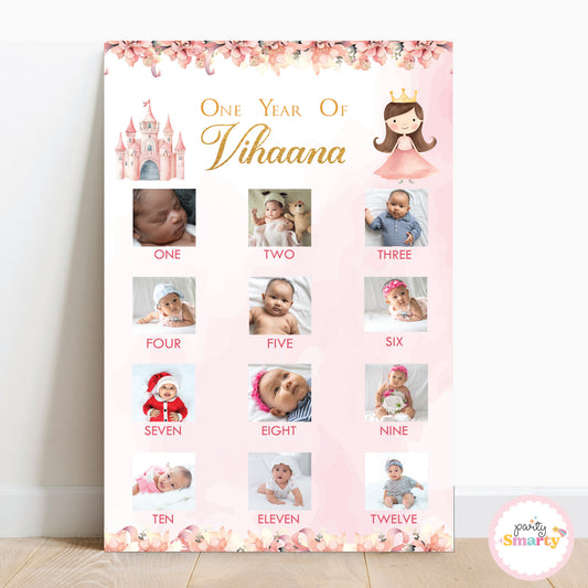 Princess 12 Month Photo Banner