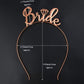 Metallic Rose Gold Bride Hairband (Pack of 1)
