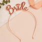 Metallic Rose Gold Bride Hairband (Pack of 1)