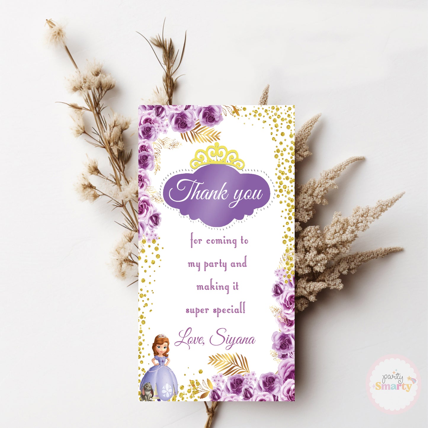 Sofia The First Thank You Tag