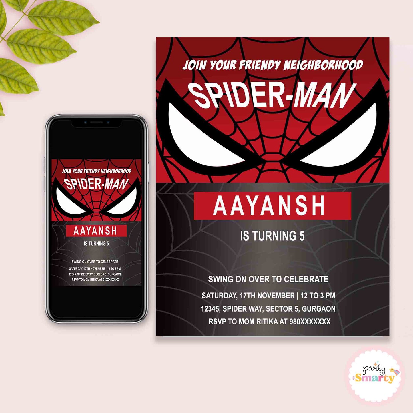 Spiderman Invite