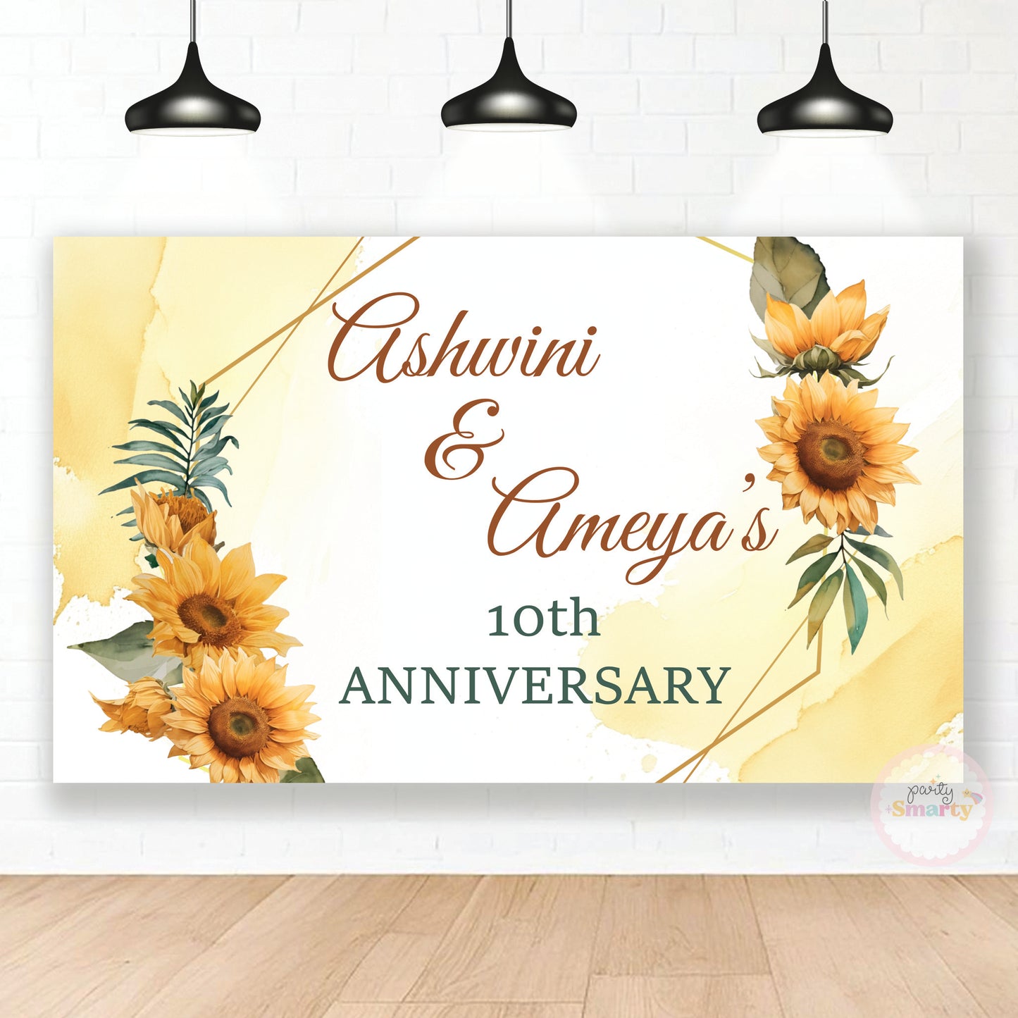 Sunflower Anniversary Backdrop