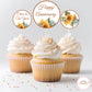 Sunflower Anniversary Cupcake Topper