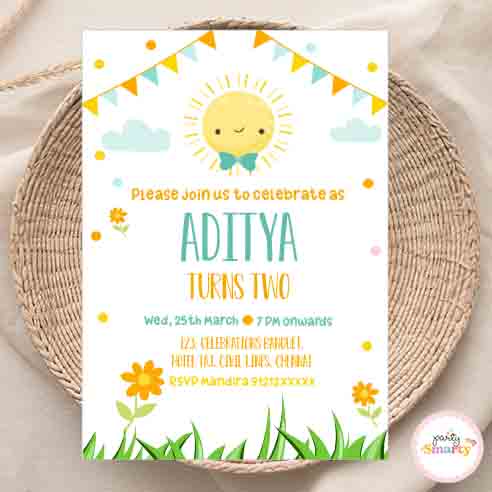 Sunshine Boy Invite