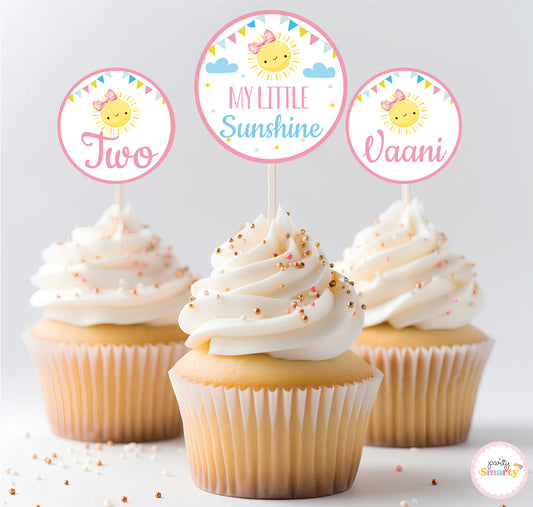 Sunshine Girl Cupcake Topper