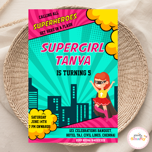 Super Girl Invite