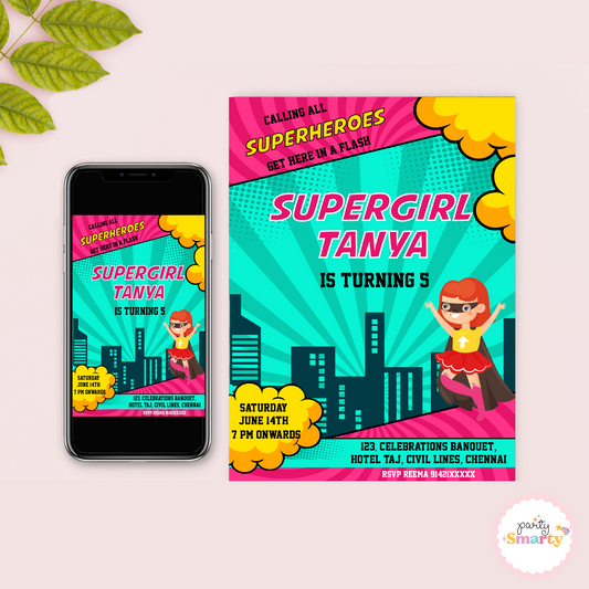 Super Girl Invite