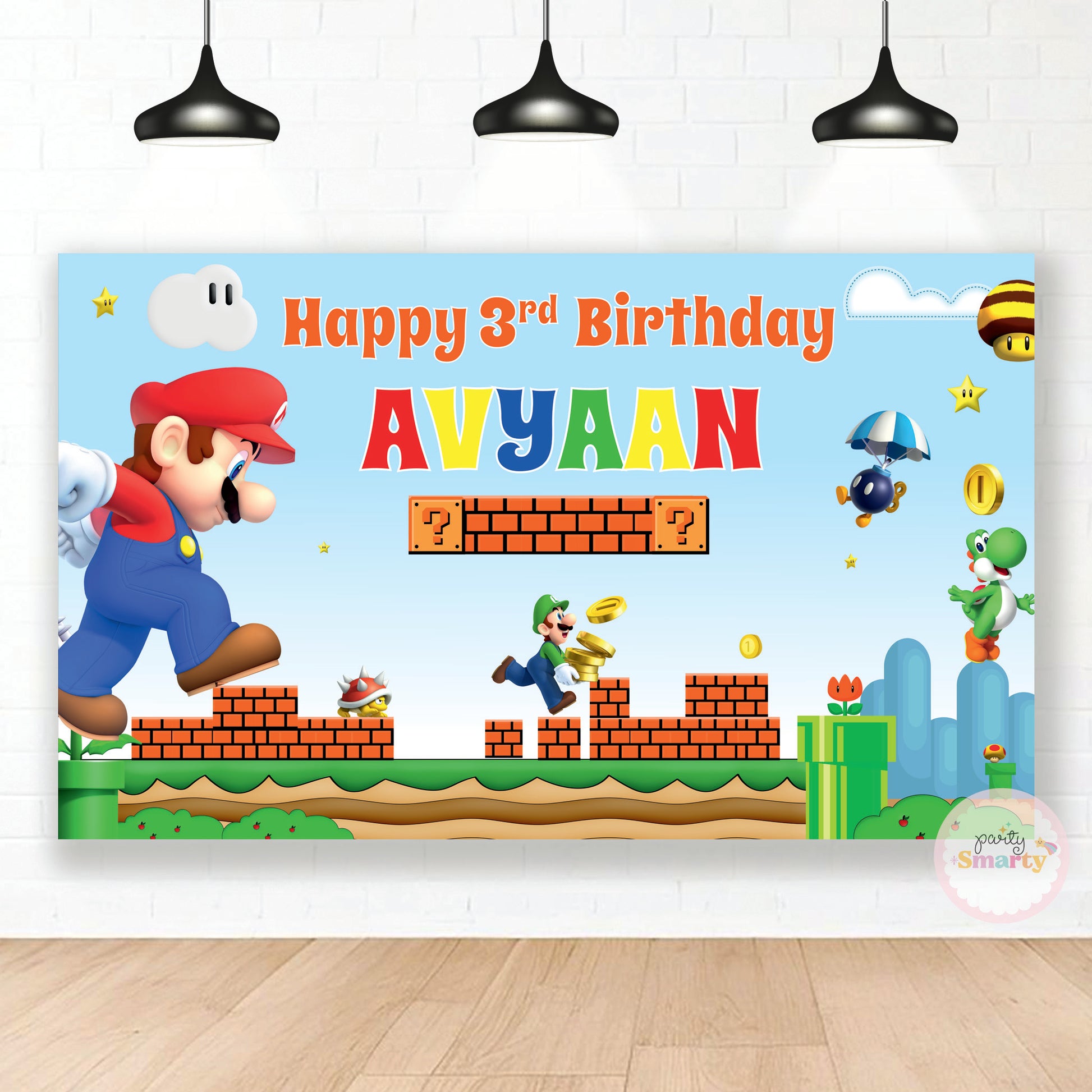 Super Mario Backdrop – Party Smarty