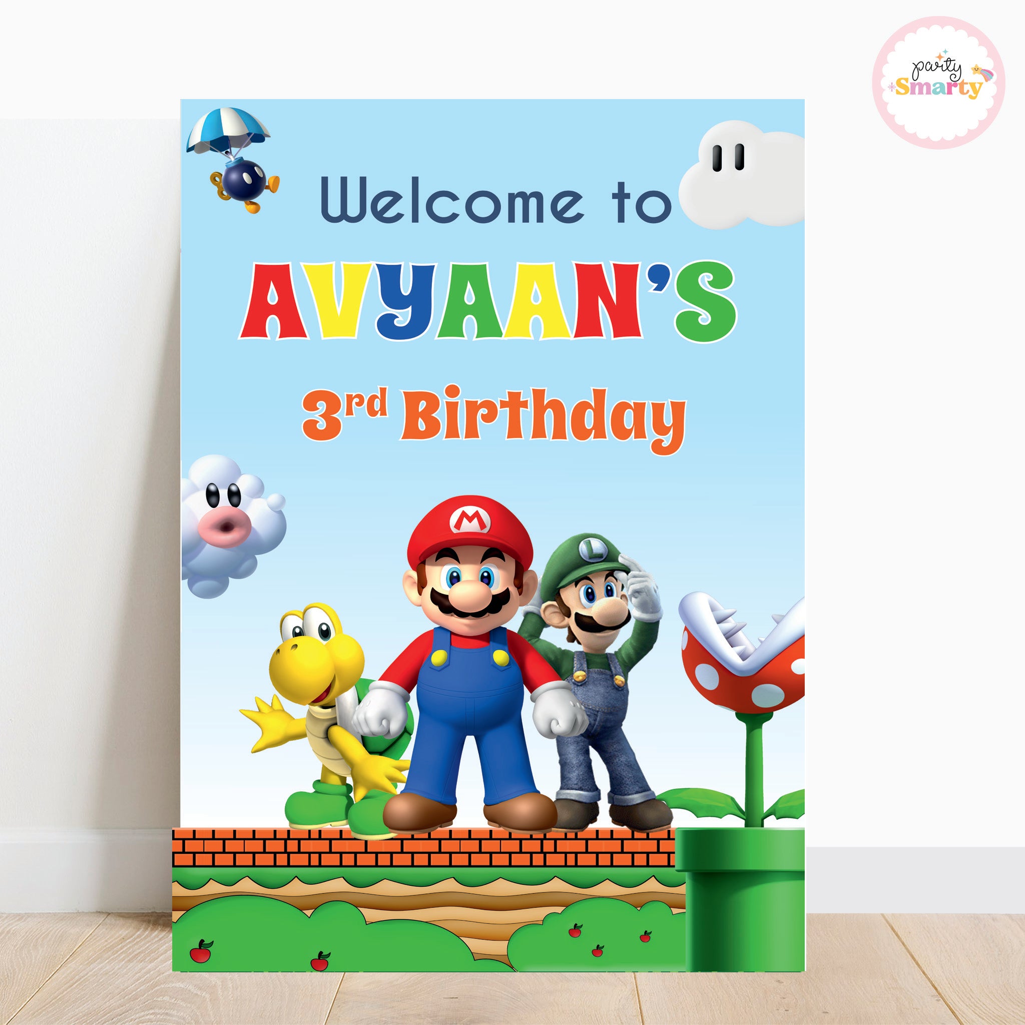Mario Welcome Sign Super Mario Welcome Board – Party Smarty