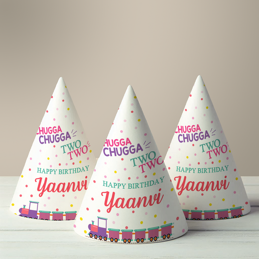 Choo Choo Train Girl Party Hat (Set of 10)