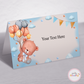 Teddy Bear Blue Food Tags - Set of 12