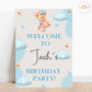 Teddy Bear Blue Welcome Board