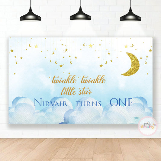 Twinkle Star Blue Backdrop