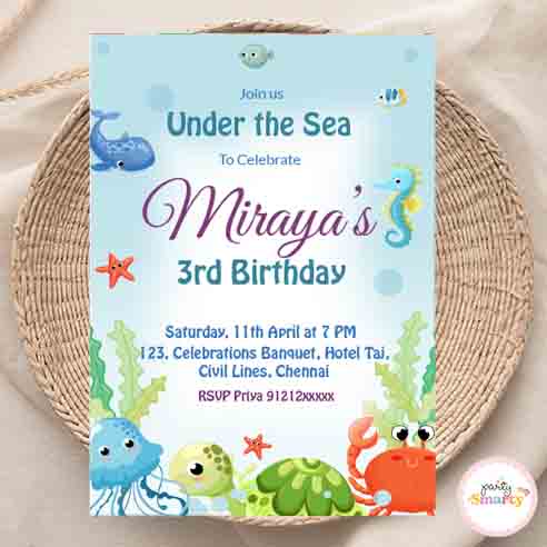 Under the sea Invite