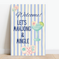 Mahjong Quirky Welcome Board