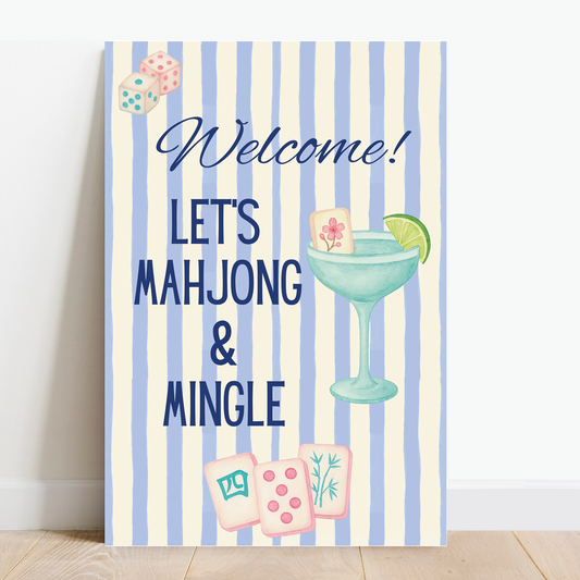Mahjong Quirky Welcome Board