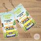 Wheels on the bus Thank You Tags - Set of 22