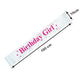 Happy Birthday White With Dark Pink Text Sash