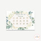 White Floral Anniversary Housie Ticket