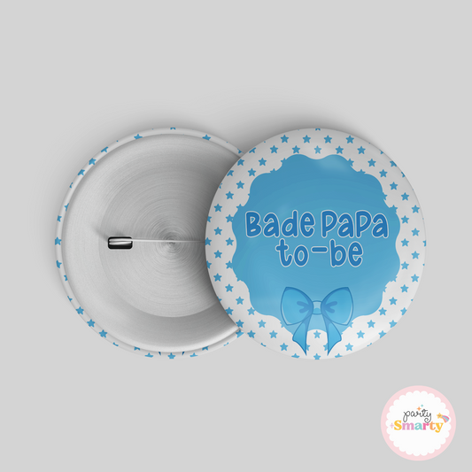 Bade Papa-To-Be Button Badge