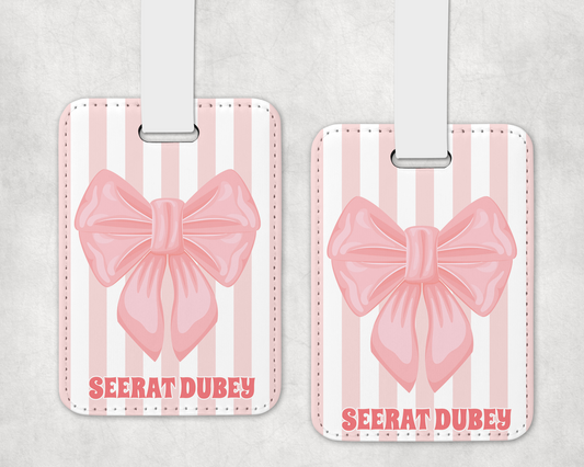 Coquette Bow Premium Luggage Tag (Pack of 1)