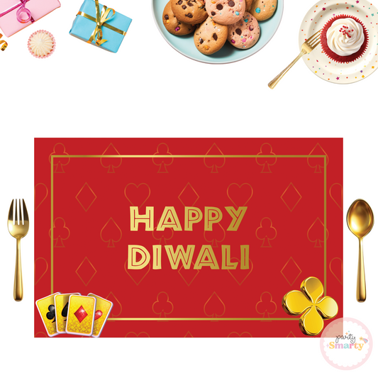Diwali Cards Party Table Mats - Set of 6