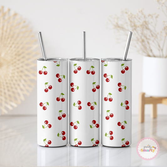 White Cherry Skinny Tumbler