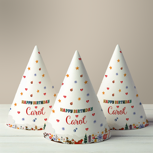 Christmas Birthday Party Hat (Set of 10)