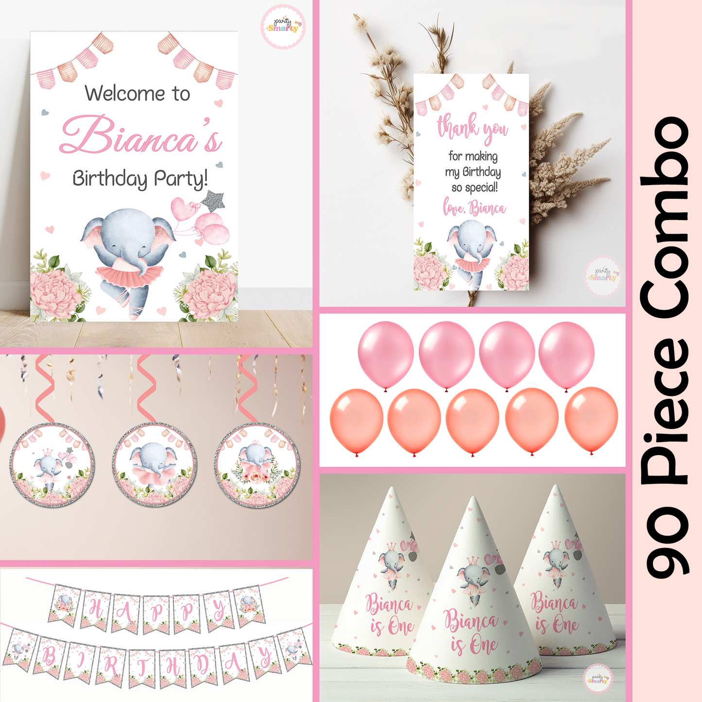 Elephant Pink Smarty Saver 90 Piece Combo