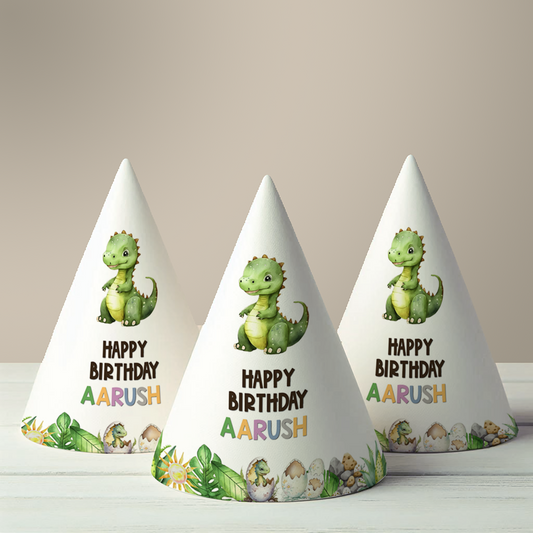 Dinosaur Birthday Party Hat (Set of 10)