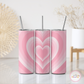 Light Pink Heart Skinny Tumbler
