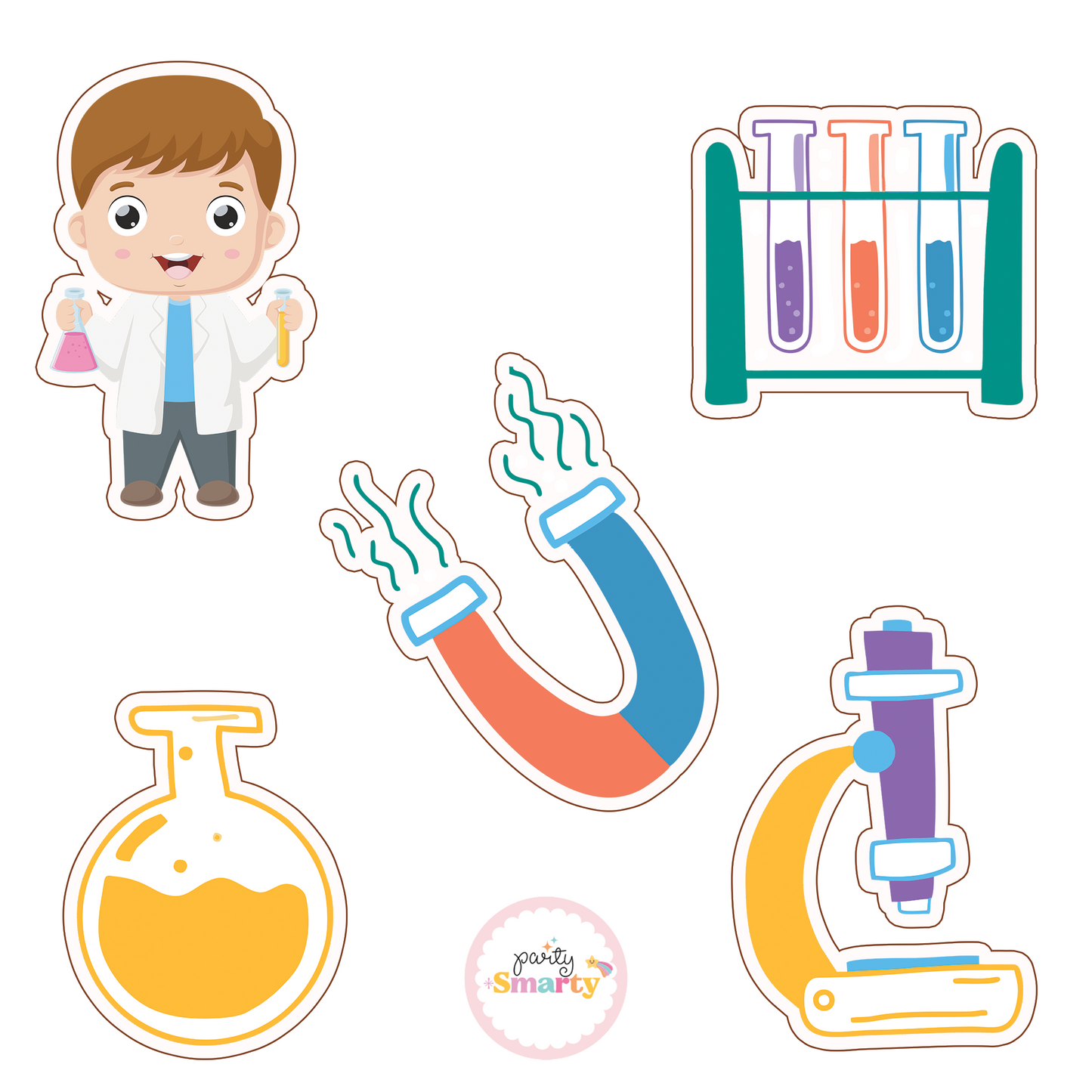 Mad Scientist Boy Cutouts