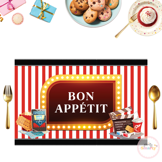 Movie Party Table Mats - Set of 6