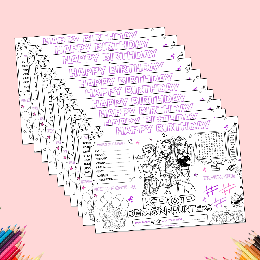 K-Pop Demon Hunters Activity Sheets (Set of 10)