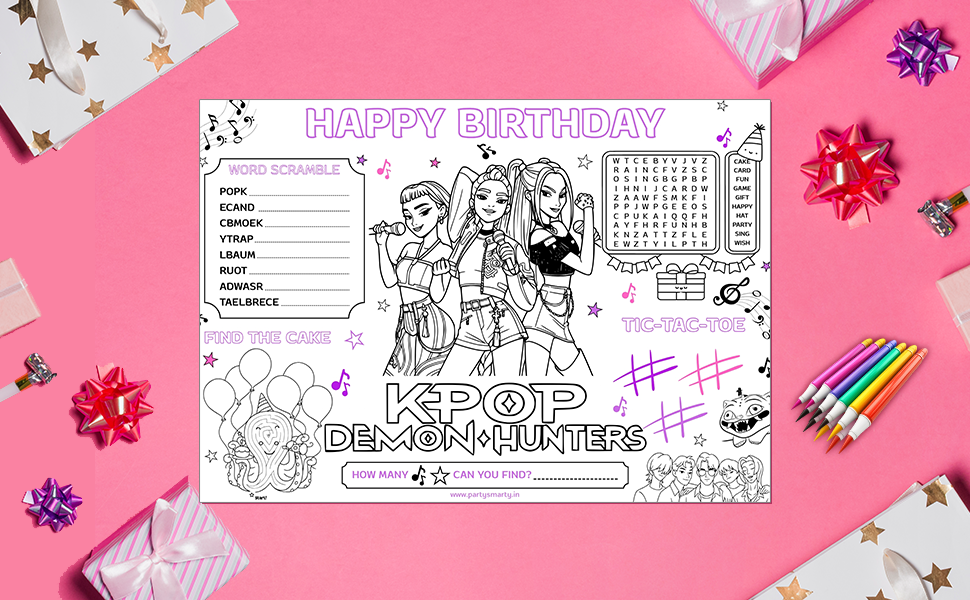 K-Pop Demon Hunters Activity Sheets (Set of 10)