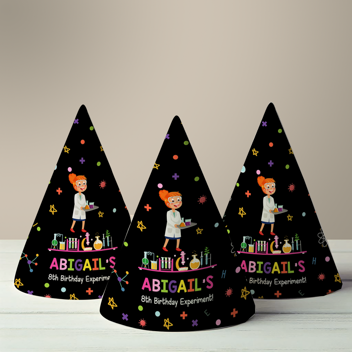 Science Fun Hat Mad Scientist Girl Party Hat (Set of 10) – Party Smarty